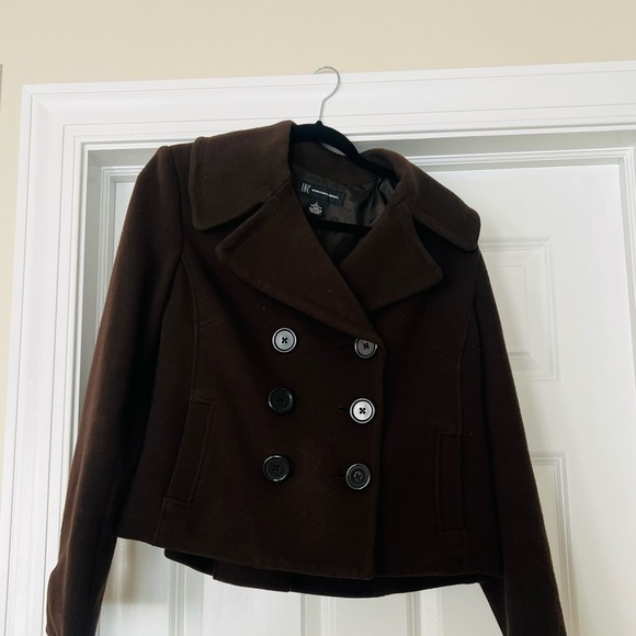 INC brown buttoned blazer size large.  Soft and stretchy - Picture 1 of 6